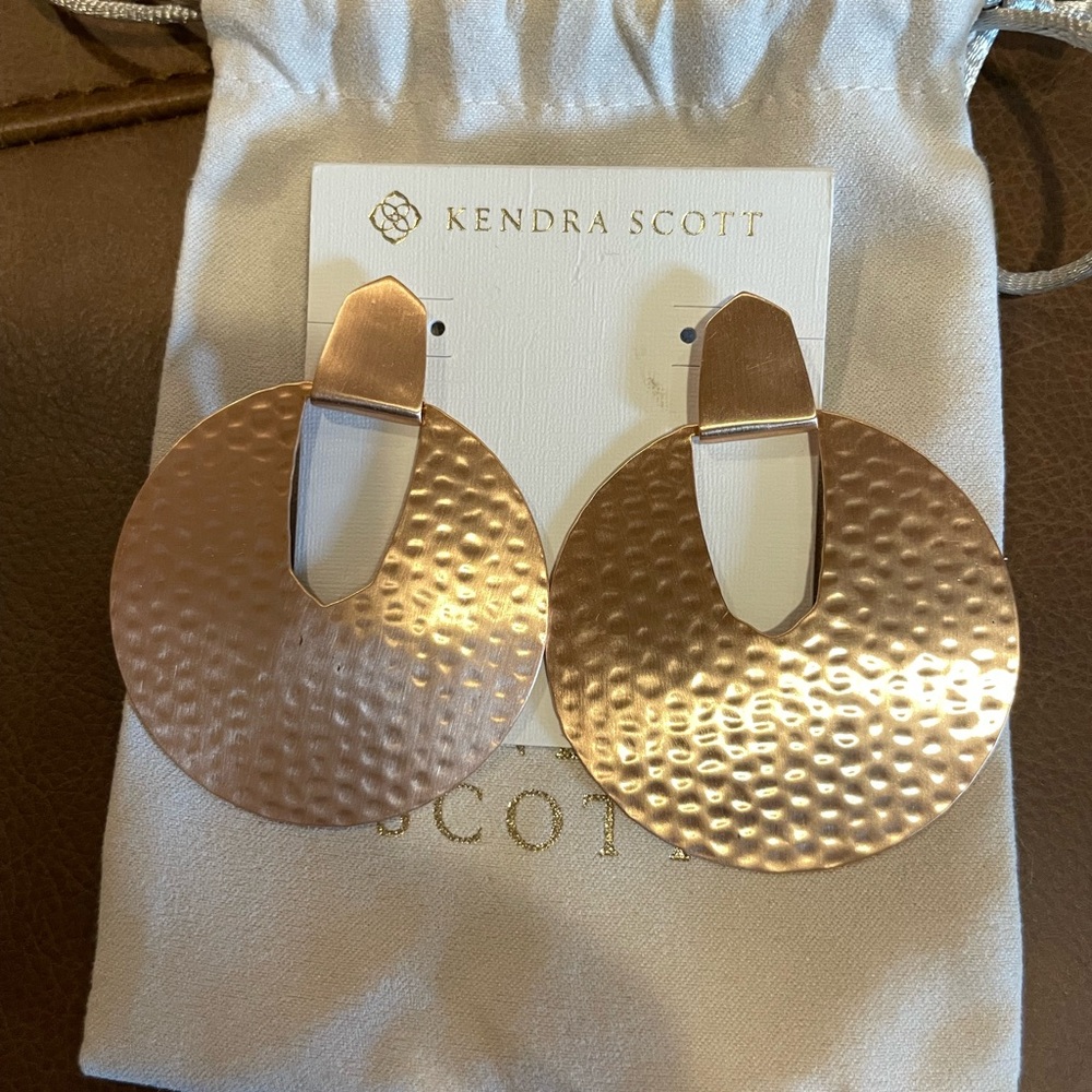 Kendra Scott PROTOTYPE Rose Gold Hammered DIANES